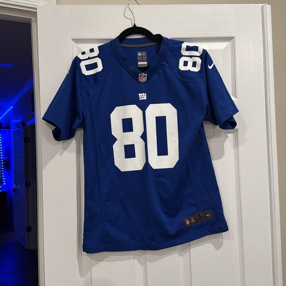 NFL NIKE NEW YORK GIANTS VICTOR CRUZ BLUE BOYS JERSEY SIZE LARGE - Picture 2 of 5